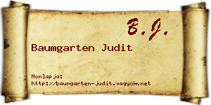 Baumgarten Judit névjegykártya